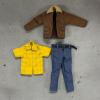 1/12 Scale Miniature Custom Handmade Animated X-Men Wolverine Logan Civilian Outfit for 6 inch Muscular Body Action Figure view 1