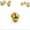 1:12 Miniature Clay Easter Egg Basket Dollhouse Food Holiday Decoration view 4