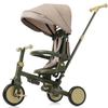 Baby Tricycle, Foldable Toddler Tricycle with Removable and Adjustable Parent Handle, Removable Pedal, Canopy, and Guardrail, for 12-72 Months (Dark Green) view 1
