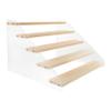 ADOCARN Wooden Tiered Display Stand for Dolls Figures Multi-level Organizer for Collectibles Cosmetics and Crafts Riser for Home Decor and Organization view 1