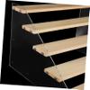 ADOCARN Wooden Tiered Display Stand for Dolls Figures Multi-level Organizer for Collectibles Cosmetics and Crafts Riser for Home Decor and Organization view 3
