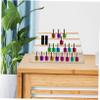 ADOCARN Wooden Tiered Display Stand for Dolls Figures Multi-level Organizer for Collectibles Cosmetics and Crafts Riser for Home Decor and Organization view 4