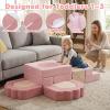 GudoInsole 13-Piece Soft Foam Climbing Blocks for Toddlers 13, Soft Toddler Climbing Toys Indoor, High-Density Modular Foam Play Set for Climbing Crawling and Sliding(Beige Pink) view 2