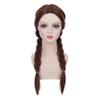 Edivd Child Orange Two Braided Ponytails Wig Ginger Orange Two Pigtails Wig for Kids Girls Cosplay Heat Resistant Synthetic Hair with Cap view 2