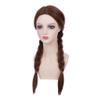 Edivd Child Orange Two Braided Ponytails Wig Ginger Orange Two Pigtails Wig for Kids Girls Cosplay Heat Resistant Synthetic Hair with Cap view 3