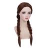 Edivd Child Orange Two Braided Ponytails Wig Ginger Orange Two Pigtails Wig for Kids Girls Cosplay Heat Resistant Synthetic Hair with Cap view 4