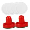 WOONEKY 1set Ice Hockey Pucks and Slider Pusher Accessories for Game Tables Includes Pucks and Cloths for Family Fun and Competitive view 1