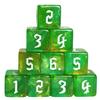 10 PC D6 dice 16mm Acrylic Dice Set for RPG MTG DND Dice Table Games and Board Games (Green) view 1