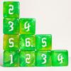 10 PC D6 dice 16mm Acrylic Dice Set for RPG MTG DND Dice Table Games and Board Games (Green) view 2