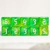10 PC D6 dice 16mm Acrylic Dice Set for RPG MTG DND Dice Table Games and Board Games (Green) view 3