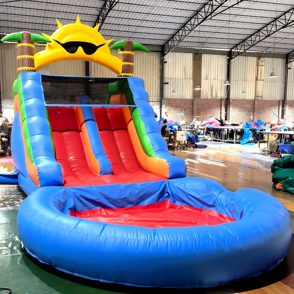 22.5ft Commercial Water Slide for Adults Kids (2 Water Slides&Giant Pool), 100% PVC Inflatable Adult Water Slides with Blower, Giant Inflatable Water Park for Adults Backyard Outdoor, 22.5x11x12ft