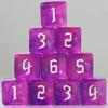 10 PC D6 dice 16mm Acrylic Dice Set for RPG MTG DND Dice Table Games and Board Games (Pink) view 1