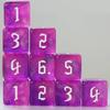 10 PC D6 dice 16mm Acrylic Dice Set for RPG MTG DND Dice Table Games and Board Games (Pink) view 2