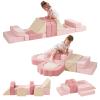 HAHASOLE Foam Climbing Toys for Toddlers, 13pcs Climb and Crawl Activity Playset, Soft Play Climbing Blocks for Toddlers, Indoor Crawling Sliding Toys, High-Density Foam Play Structures for Playroom view 1