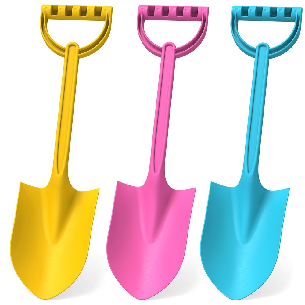 Beach Toy Shovel Heavy Duty Plastic Sand Spade Scoop Tools, Sandbox Sand Essential Toy for Kid Adult, Garden Plant Digging Bath Water Pool Toy Birthday Gift