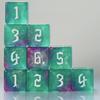 10 PC D6 dice 16mm Acrylic Dice Set for RPG MTG DND Dice Table Games and Board Games (Purple+Green) view 2