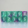 10 PC D6 dice 16mm Acrylic Dice Set for RPG MTG DND Dice Table Games and Board Games (Purple+Green) view 3