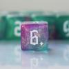 10 PC D6 dice 16mm Acrylic Dice Set for RPG MTG DND Dice Table Games and Board Games (Purple+Green) view 4