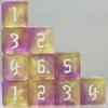 10 PC D6 dice 16mm Acrylic Dice Set for RPG MTG DND Dice Table Games and Board Games (Purple+Gold) view 2