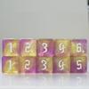 10 PC D6 dice 16mm Acrylic Dice Set for RPG MTG DND Dice Table Games and Board Games (Purple+Gold) view 3