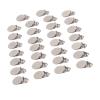 30pcs Metal Round Pacifier Clips for Toddler Prevention Electroplated Stainless Steel Suspender Clips for Teething view 2