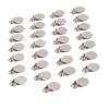 30pcs Metal Round Pacifier Clips for Toddler Prevention Electroplated Stainless Steel Suspender Clips for Teething view 3