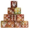 10 PC D6 dice 16mm Acrylic Dice Set for RPG MTG DND Dice Table Games and Board Games (Human Skeleton Gold) view 1
