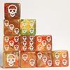 10 PC D6 dice 16mm Acrylic Dice Set for RPG MTG DND Dice Table Games and Board Games (Human Skeleton Gold) view 2