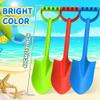 16" Beach Shovel Spade Scoop Sandbox Toy, Heavy Duty Shovel Garden Digging Sand Toy for Adults, Water Pool Bathtub Toy for Kid 4-8 8-12 Gift, Summer Vacation Camping Travel Essential - Blue Red Green view 2