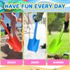 16" Beach Shovel Spade Scoop Sandbox Toy, Heavy Duty Shovel Garden Digging Sand Toy for Adults, Water Pool Bathtub Toy for Kid 4-8 8-12 Gift, Summer Vacation Camping Travel Essential - Blue Red Green view 4