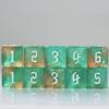 10 PC D6 dice 16mm Acrylic Dice Set for RPG MTG DND Dice Table Games and Board Games (Green+Coffee) view 3