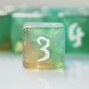 10 PC D6 dice 16mm Acrylic Dice Set for RPG MTG DND Dice Table Games and Board Games (Green+Coffee) view 4