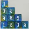 10 PC D6 dice 16mm Acrylic Dice Set for RPG MTG DND Dice Table Games and Board Games (Blue+Coffee) view 2