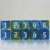10 PC D6 dice 16mm Acrylic Dice Set for RPG MTG DND Dice Table Games and Board Games (Blue+Coffee) view 3