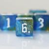 10 PC D6 dice 16mm Acrylic Dice Set for RPG MTG DND Dice Table Games and Board Games (Blue+Coffee) view 4