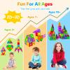 BEBOAN Magnetic Tiles with Storage Bag - 100 Pcs Magnet Buliding Toys for Kids Toddlers 3-5/4-8, STEM Preschool Toys Magnetic Blocks Sets view 2