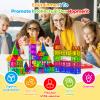 BEBOAN Magnetic Tiles with Storage Bag - 100 Pcs Magnet Buliding Toys for Kids Toddlers 3-5/4-8, STEM Preschool Toys Magnetic Blocks Sets view 4