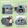 Umoving Deluxe Magnetic Fort Building Panels Kit 24-Piece Giant Modular Playhouse Set with Rectangle & Trapezoid Panels Premium STEM Creative Indoor Construction Toy for Kids Ages 3+ view 2