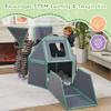 Umoving Deluxe Magnetic Fort Building Panels Kit 24-Piece Giant Modular Playhouse Set with Rectangle & Trapezoid Panels Premium STEM Creative Indoor Construction Toy for Kids Ages 3+ view 4