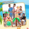 2 Set Hawaiian Inflatable Tree Blow up Doll Set with Hawaiian Lei and Grass Skirt Blow up Palm Tree for Hawaiian Beach Pool Bachelorette Party Halloween Party Props Gags Game, 2 Style view 4