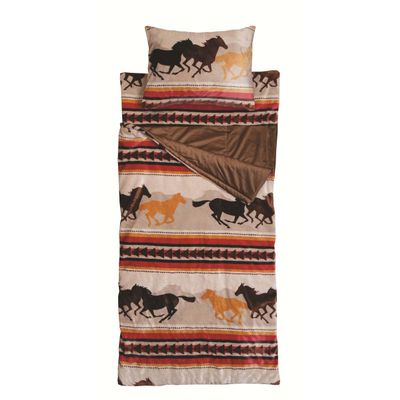 BLACK FOREST DECOR Galloping Adventure Sleeping Bag, Decorative Accent, 28" W x 56" L