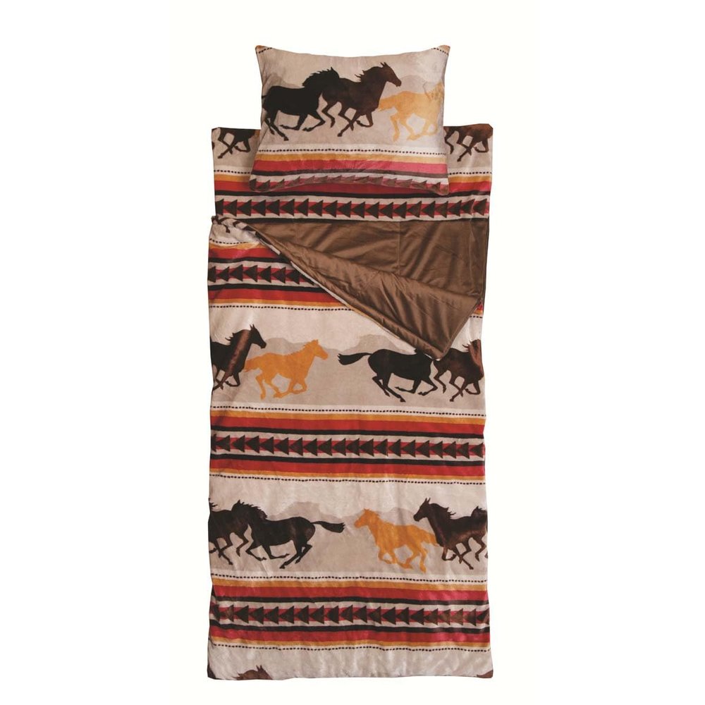 BLACK FOREST DECOR Galloping Adventure Sleeping Bag, Decorative Accent, 28" W x 56" L
