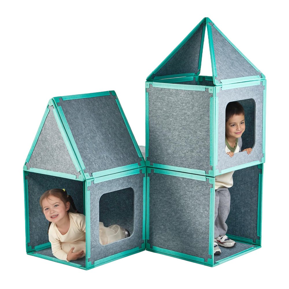 20-Piece Magnetic Fort Building Kit for Kids  Giant Modular Playhouse Panels, STEM Construction Toy for Creative Indoor Play, Ages 3+