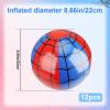12pcs Spider Web Beach Balls, PVC Material Inflatable Blue and Red Beach Balls Water Toys for Kids Party Outdoor Activity Summer Pool Game Supplies view 2