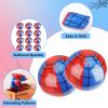 12pcs Spider Web Beach Balls, PVC Material Inflatable Blue and Red Beach Balls Water Toys for Kids Party Outdoor Activity Summer Pool Game Supplies view 4