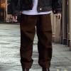 1/12 Scale Male Action Figure Harem Pants & Belt Set, Western Streetwear Design, Deep Brown Joggers for Collectors, Miniature Doll Clothing, - Loose Fit view 2