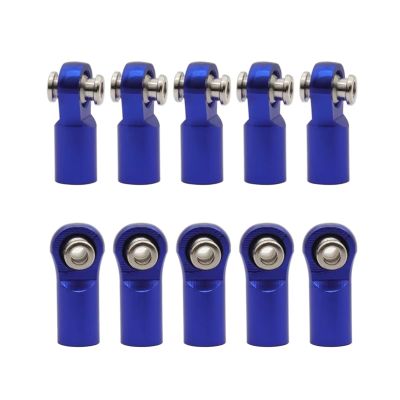 Compatible with Arrma for Granite for Senton for Vorteks for Typhon for Tamiya 1/10 RC Car Crawler M4 22mm Link Tie Rod End Ball Joint RC Tie Link Rods(Blue)