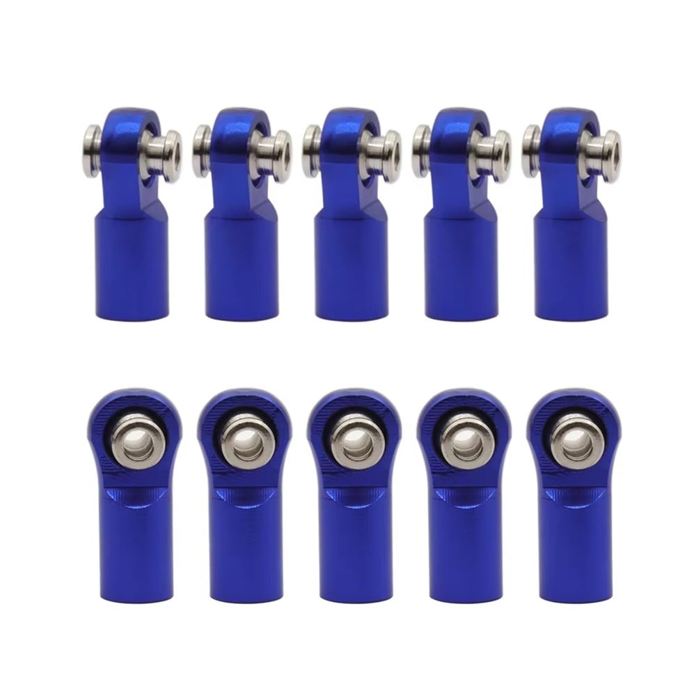 Compatible with Arrma for Granite for Senton for Vorteks for Typhon for Tamiya 1/10 RC Car Crawler M4 22mm Link Tie Rod End Ball Joint RC Tie Link Rods(Blue)