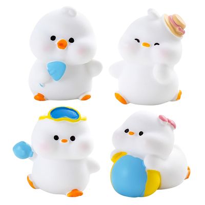 6Pcs Mini Summer Style Little White Duck Decorations Head-wear Hair Accessories DIY Resin Accessories