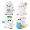 6Pcs Mini Summer Style Little White Duck Decorations Head-wear Hair Accessories DIY Resin Accessories view 1